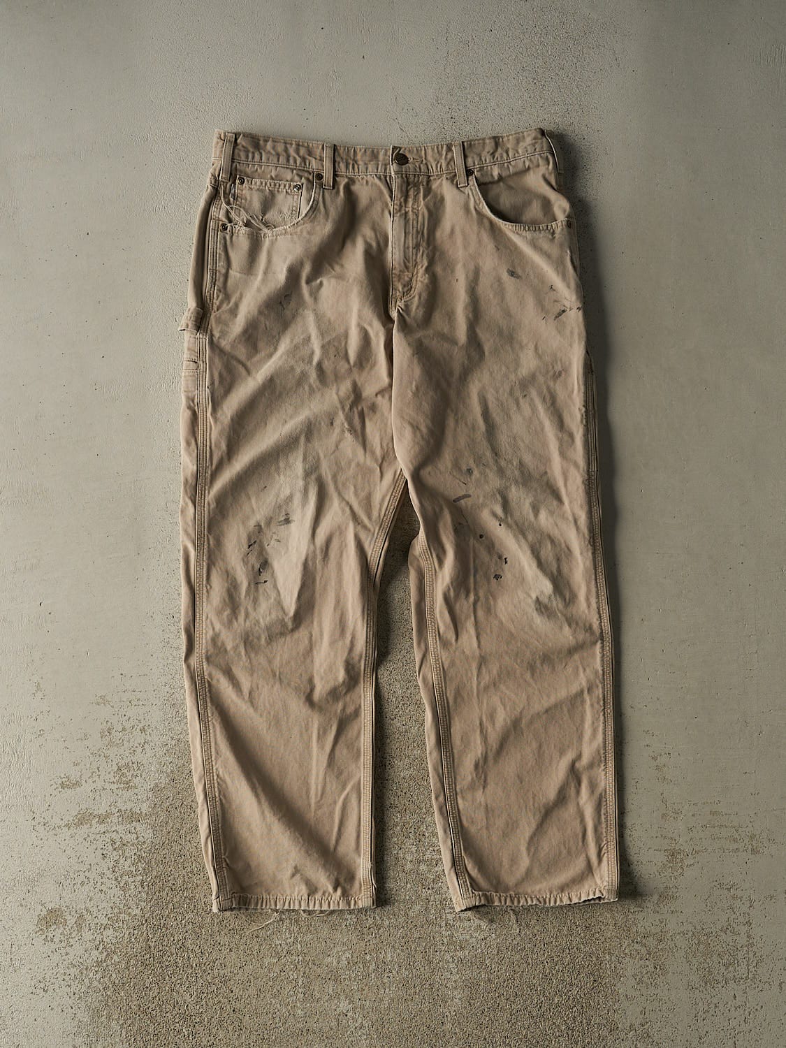 Vintage 90s Beige Carhartt Carpenter Pants (36x31.5)