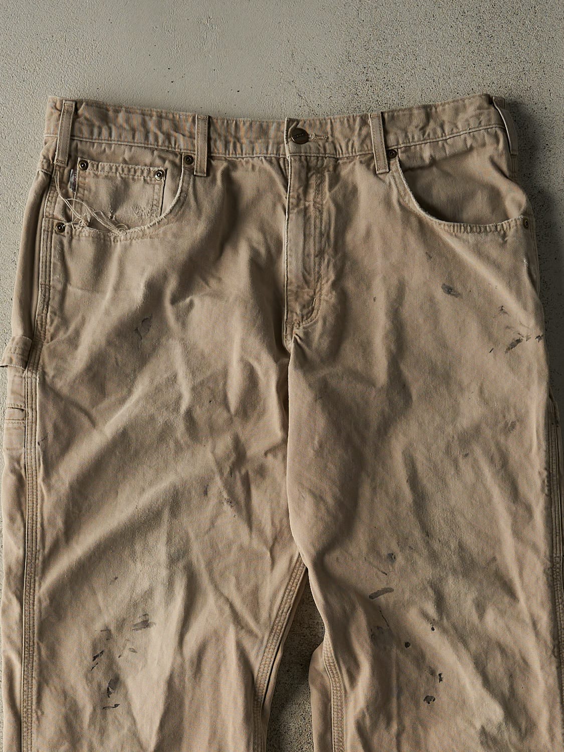 Vintage 90s Beige Carhartt Carpenter Pants (36x31.5)