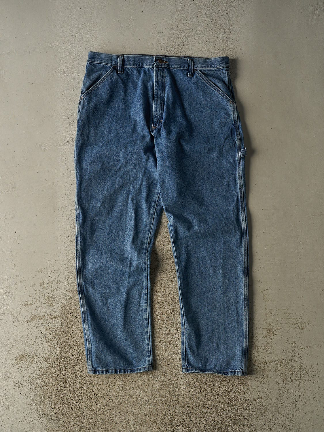 Vintage 90s Mid Wash Rustler Carpenter Jeans (37x32)