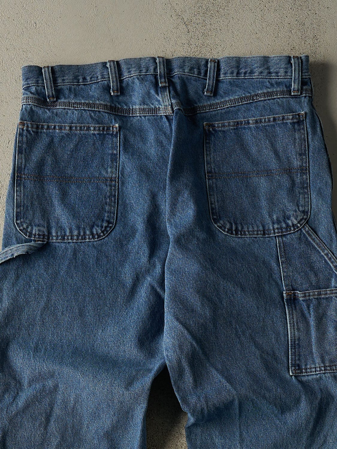 Vintage 90s Mid Wash Rustler Carpenter Jeans (37x32)