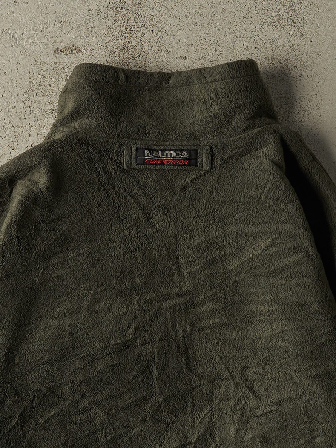 Vintage Y2K Beige Nautica Reversible Fleece Windbreaker Jacket (L/XL)