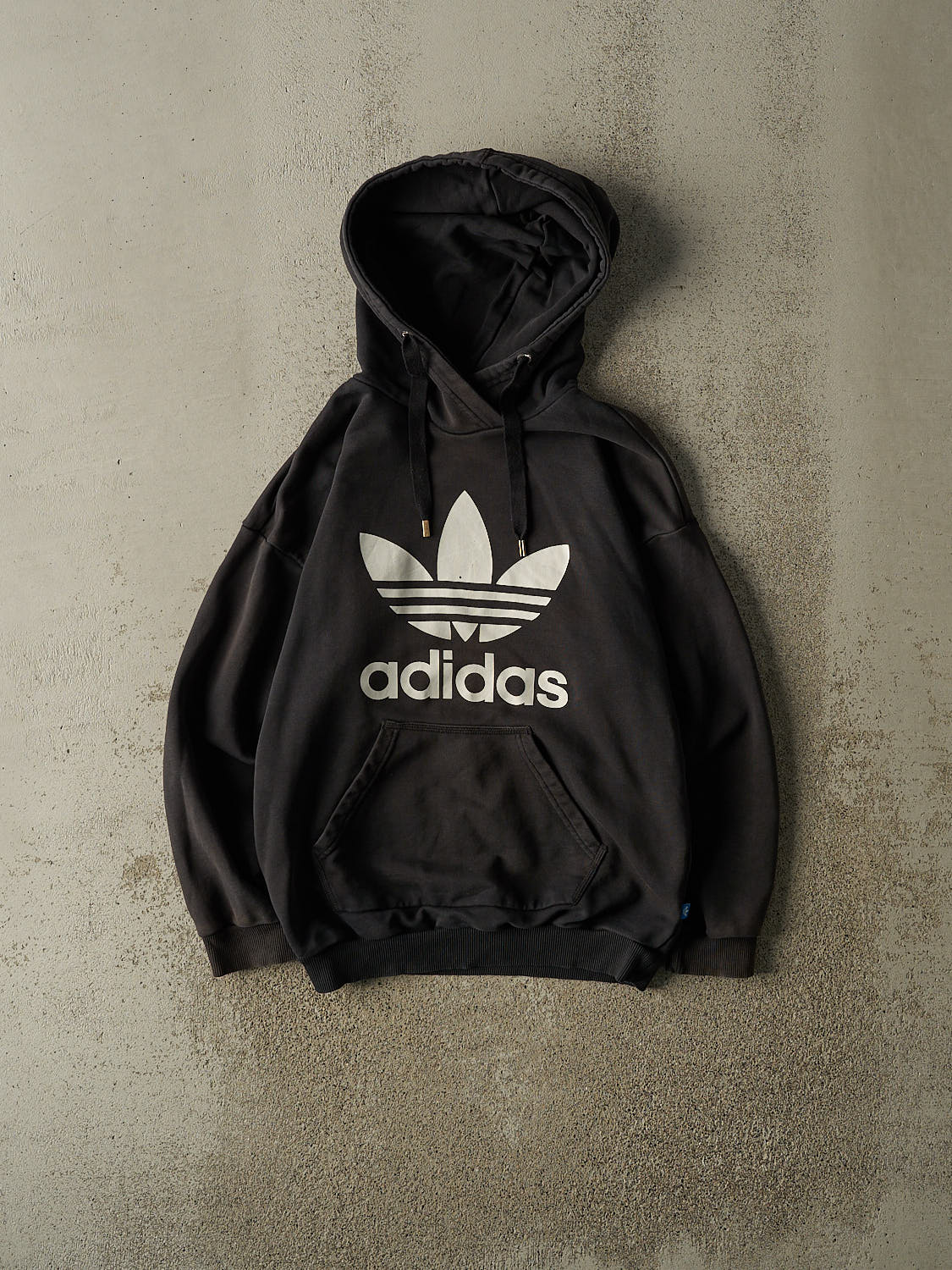 Vintage Y2K Black Adidas Hoodie (XS/S)