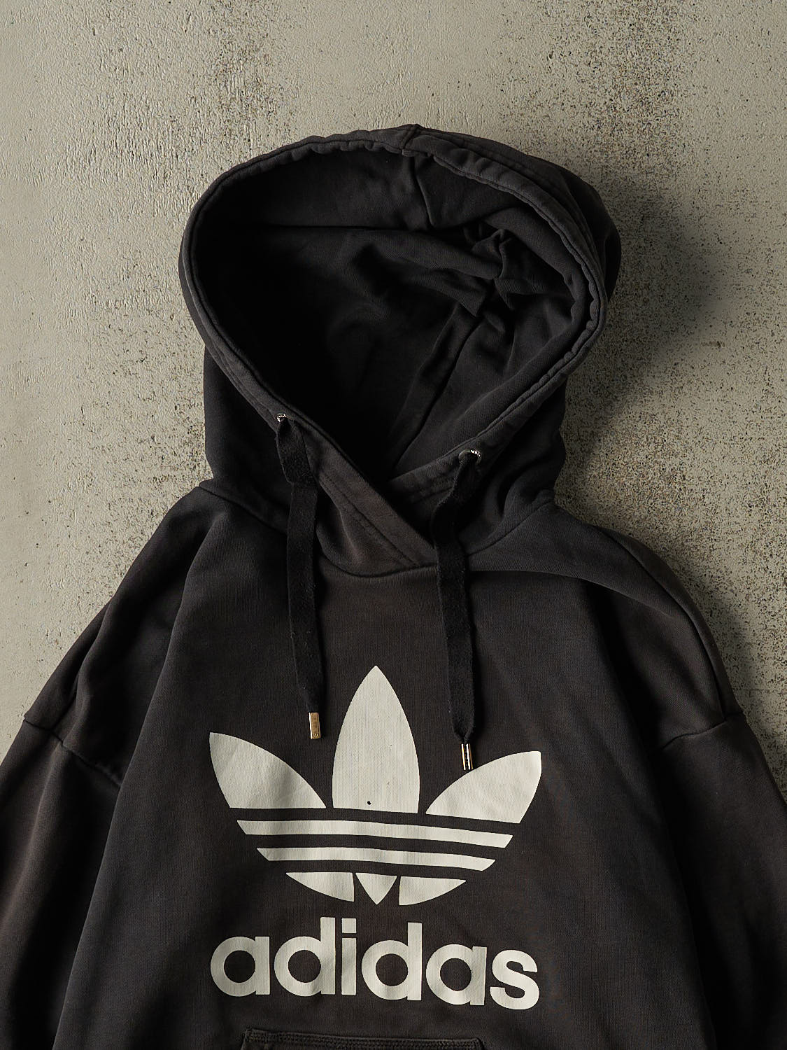 Vintage Y2K Black Adidas Hoodie (XS/S)