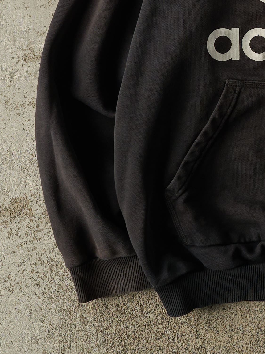 Vintage Y2K Black Adidas Hoodie (XS/S)