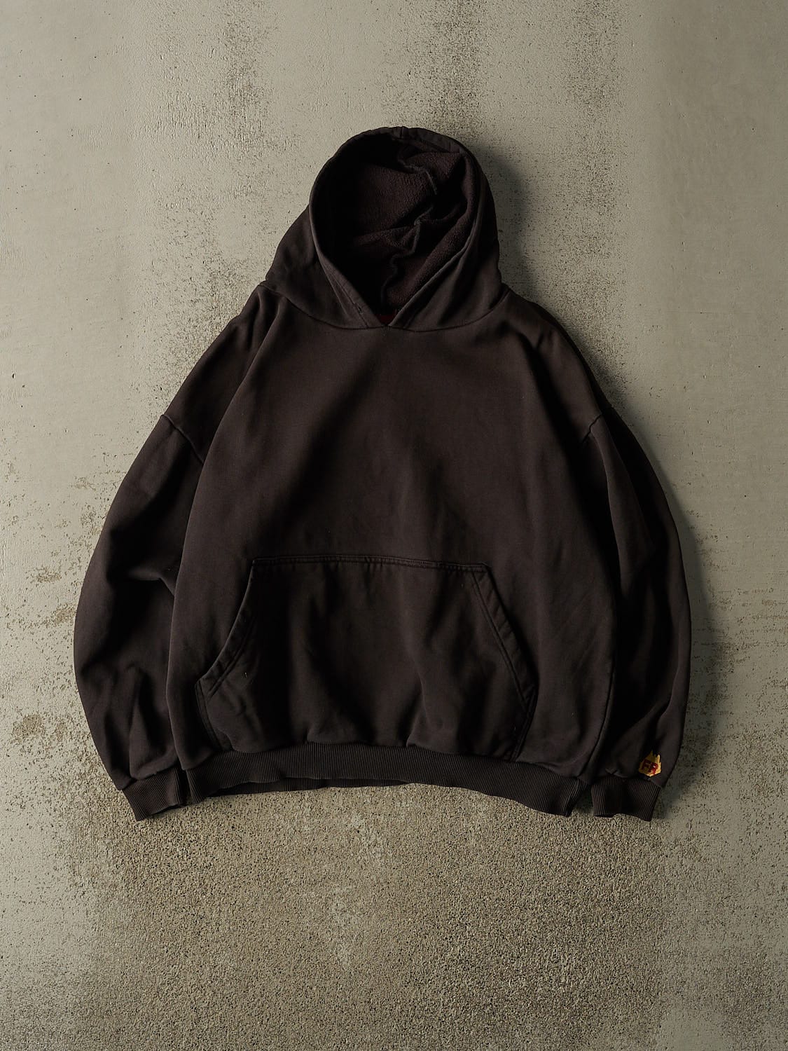 Vintage Y2K Faded Black Fire Resistant Hoodie (M)