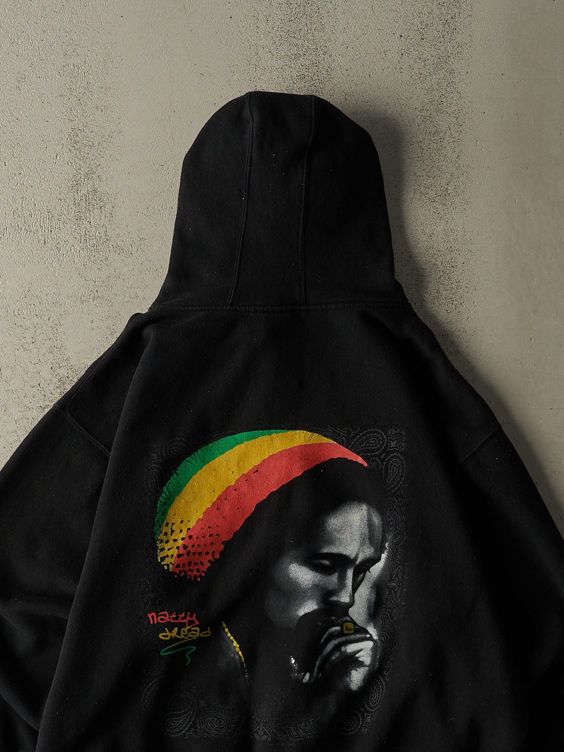 Vintage 90s Black Bob Marley Zip Up Hoodie (XL)