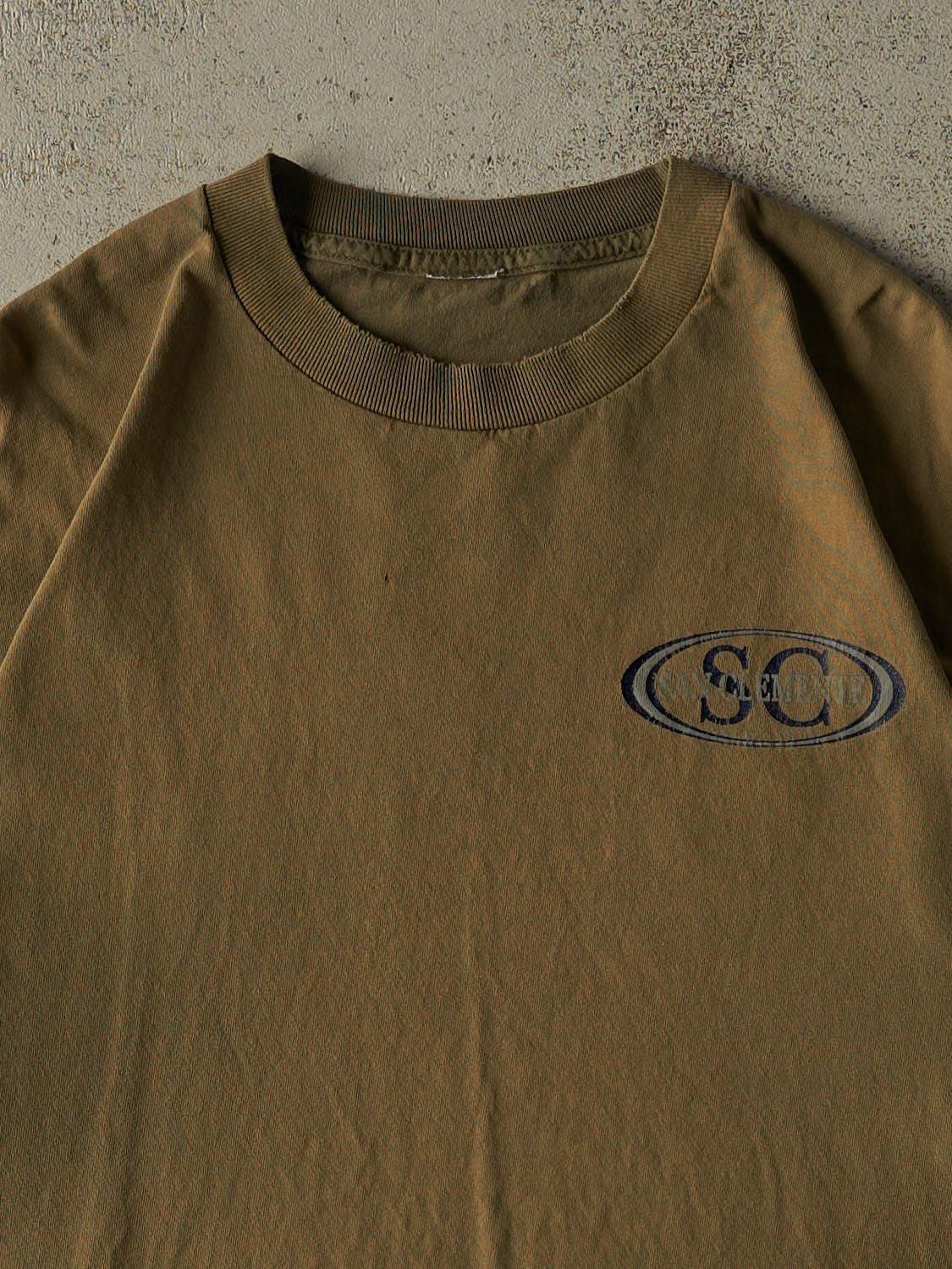 Vintage 90s Sun Faded Green San Clemente Tee (L/XL)