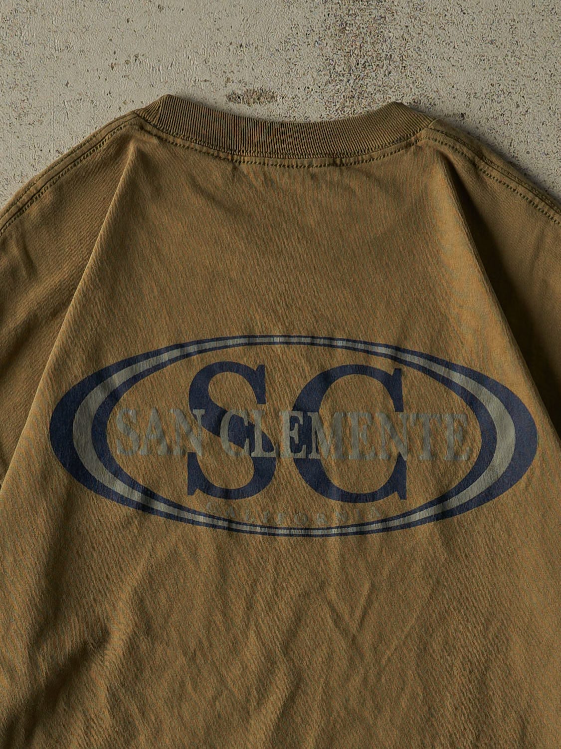 Vintage 90s Sun Faded Green San Clemente Tee (L/XL)