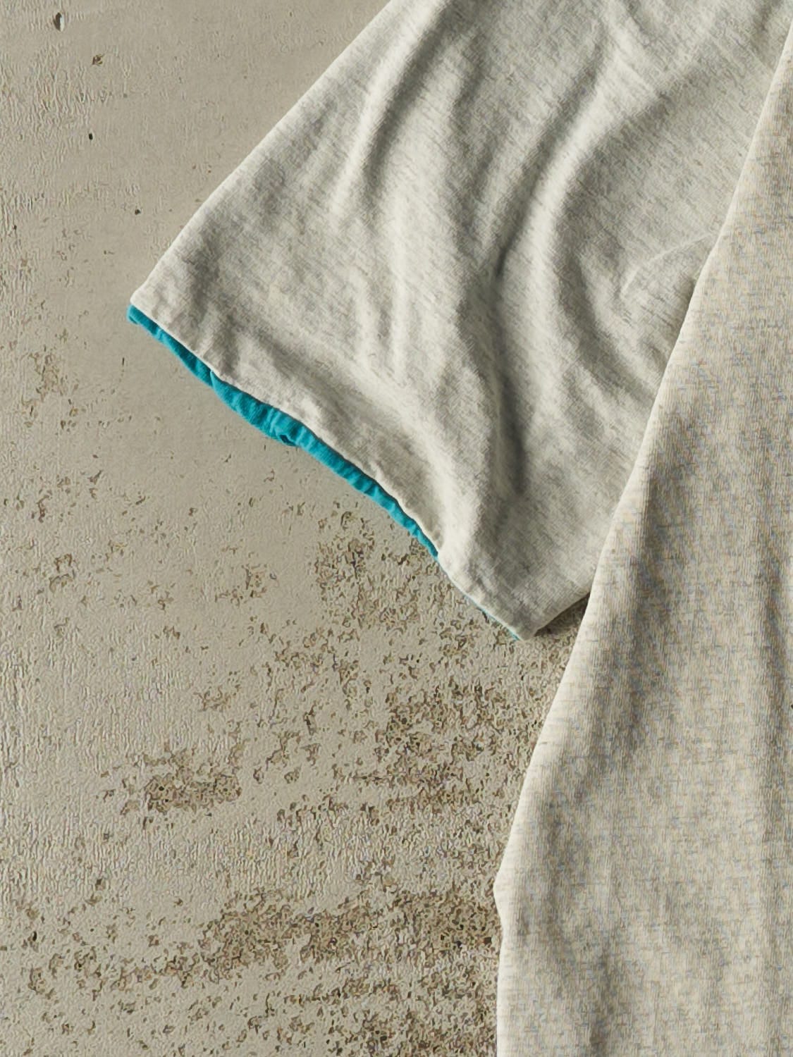 Vintage 80s Heather Grey California Double Neck Tee (M/L)