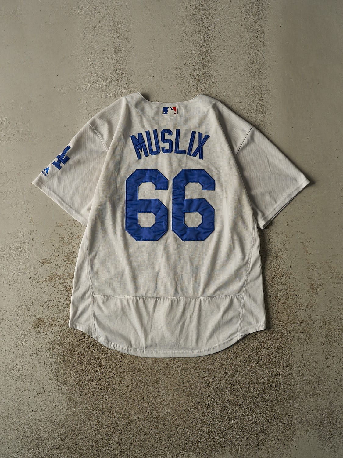Vintage Y2K White Los Angeles Dodgers #66 Muslix Baseball Jersey (XL/XXL)