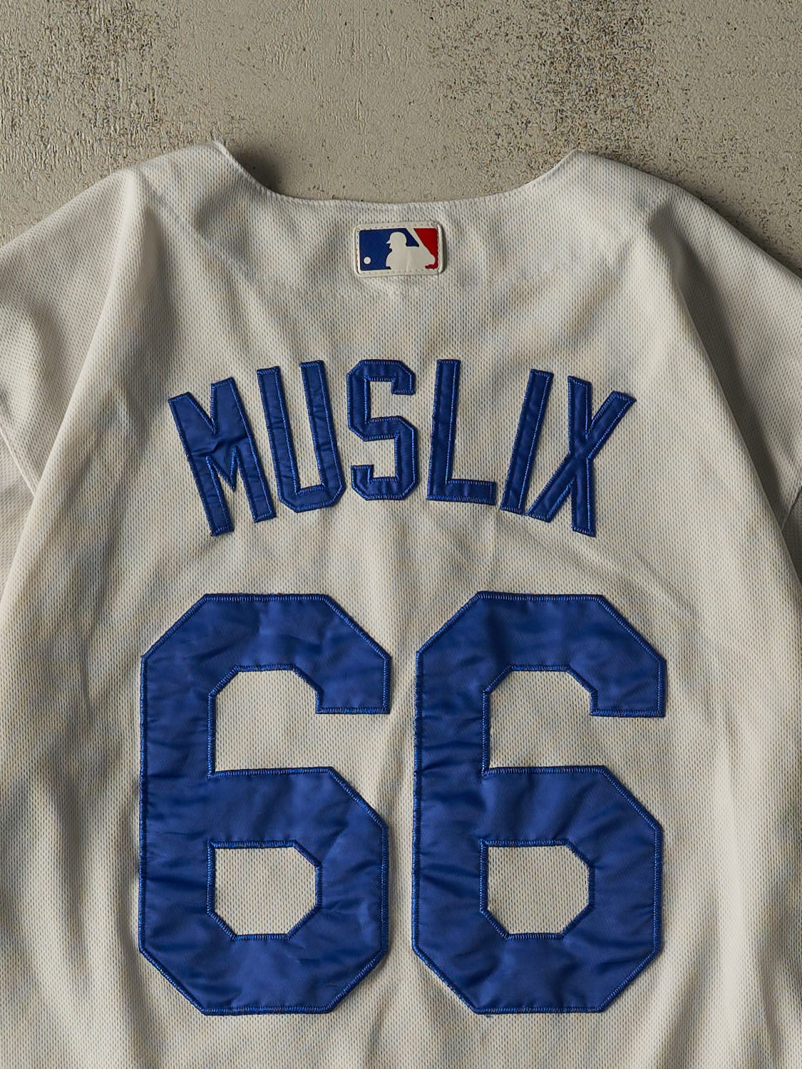Vintage Y2K White Los Angeles Dodgers #66 Muslix Baseball Jersey (XL/XXL)