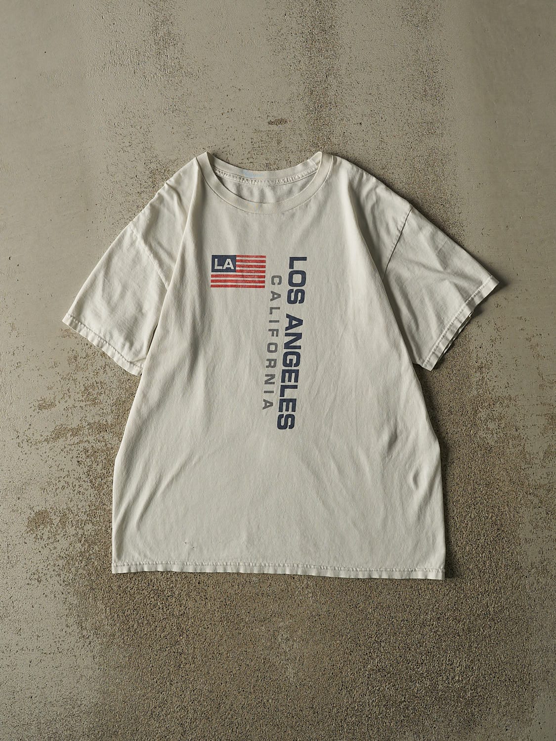 Vintage 90s White Los Angeles California Tee (L)