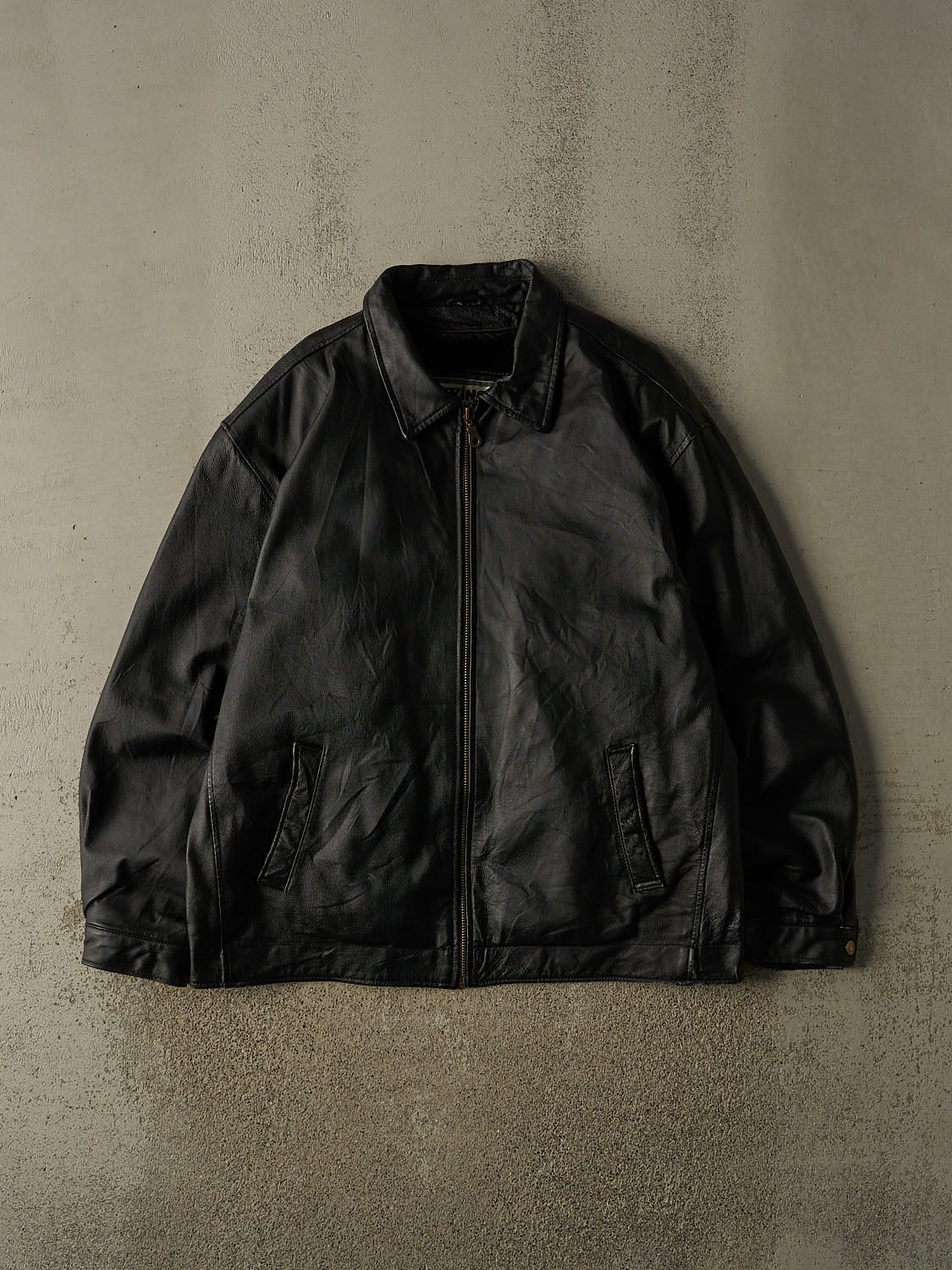 Vintage 90s Black Winco Leather Jacket (XL/XXL)
