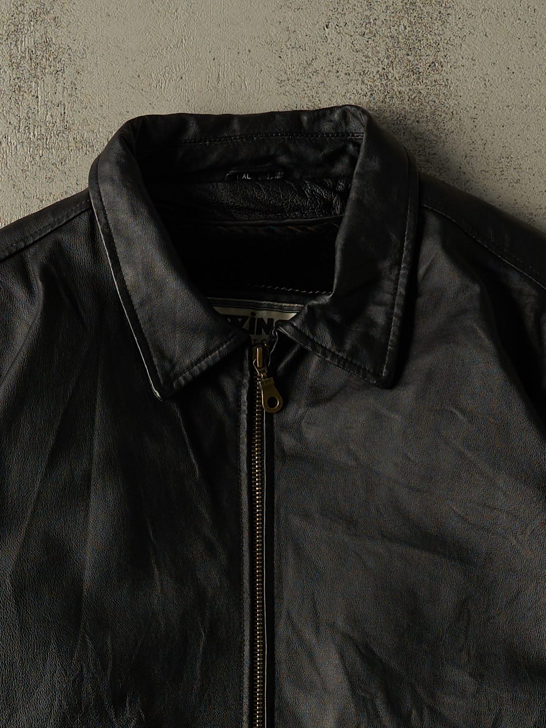 Vintage 90s Black Winco Leather Jacket (XL/XXL)