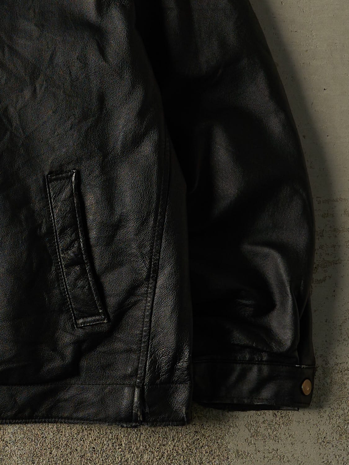 Vintage 90s Black Winco Leather Jacket (XL/XXL)