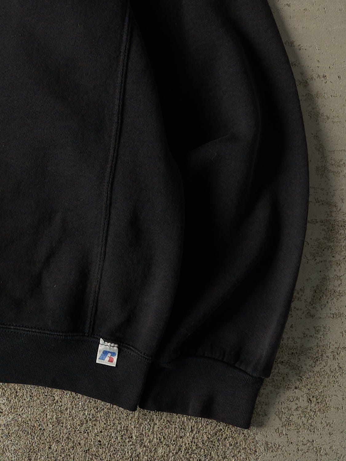 Vintage Y2K Faded Black Russell Athletic Blank Crewneck (XL)