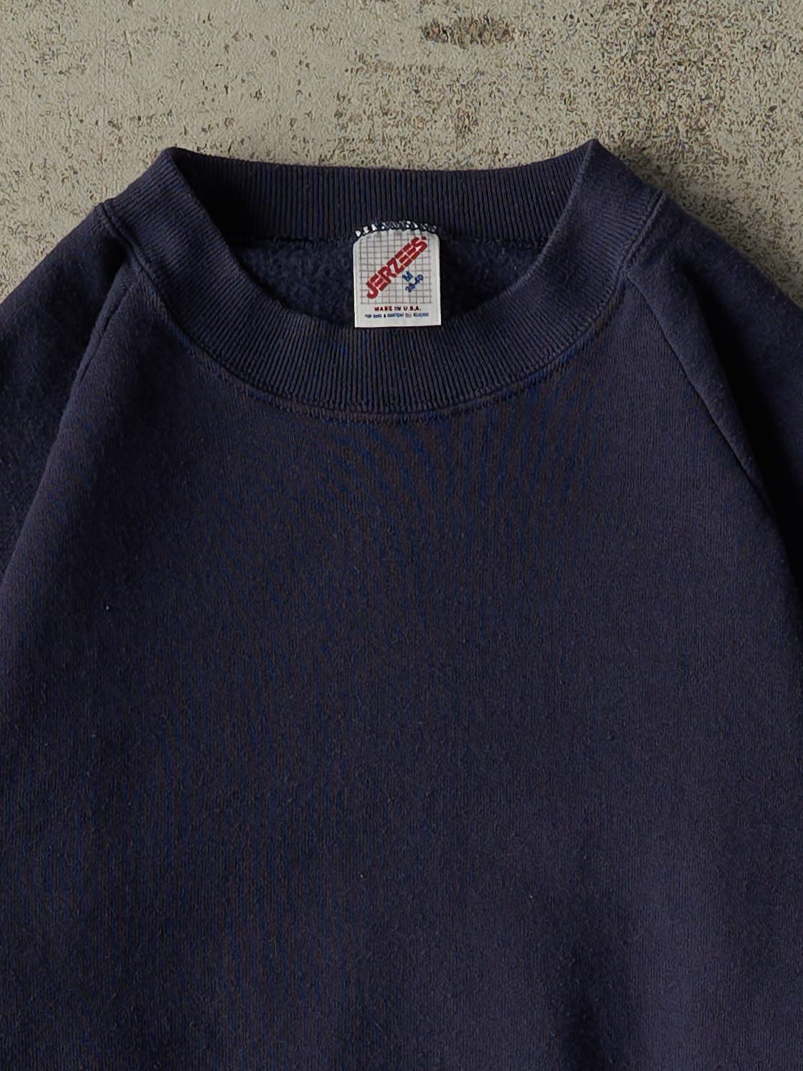 Vintage 80s Navy Blue Blank Crewneck (XS/S)