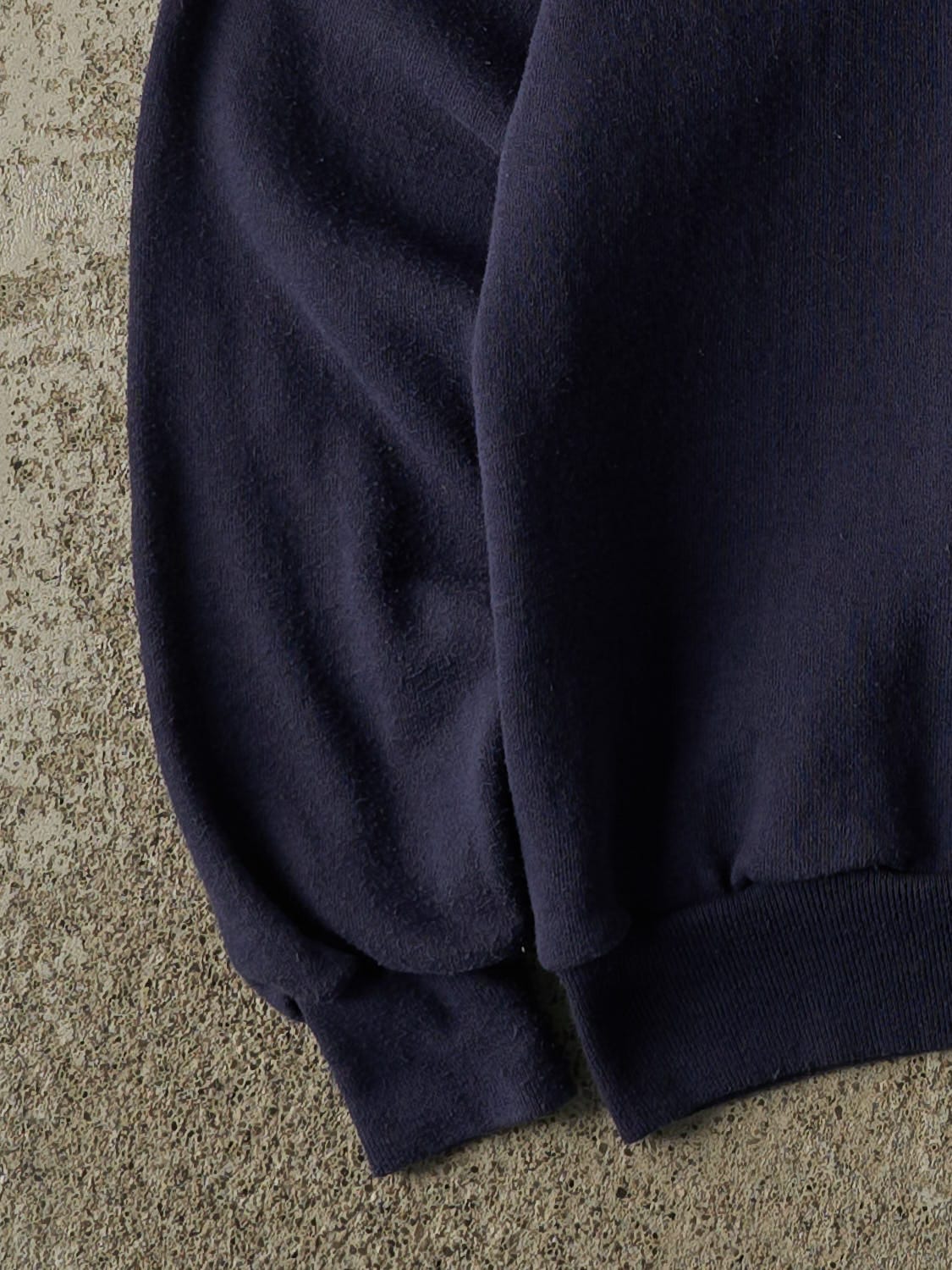 Vintage 80s Navy Blue Blank Crewneck (XS/S)