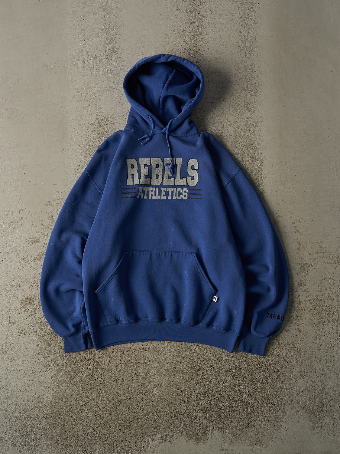 Vintage 90s Blue Russell Athletic Rebels Athletics Hoodie (M/L)