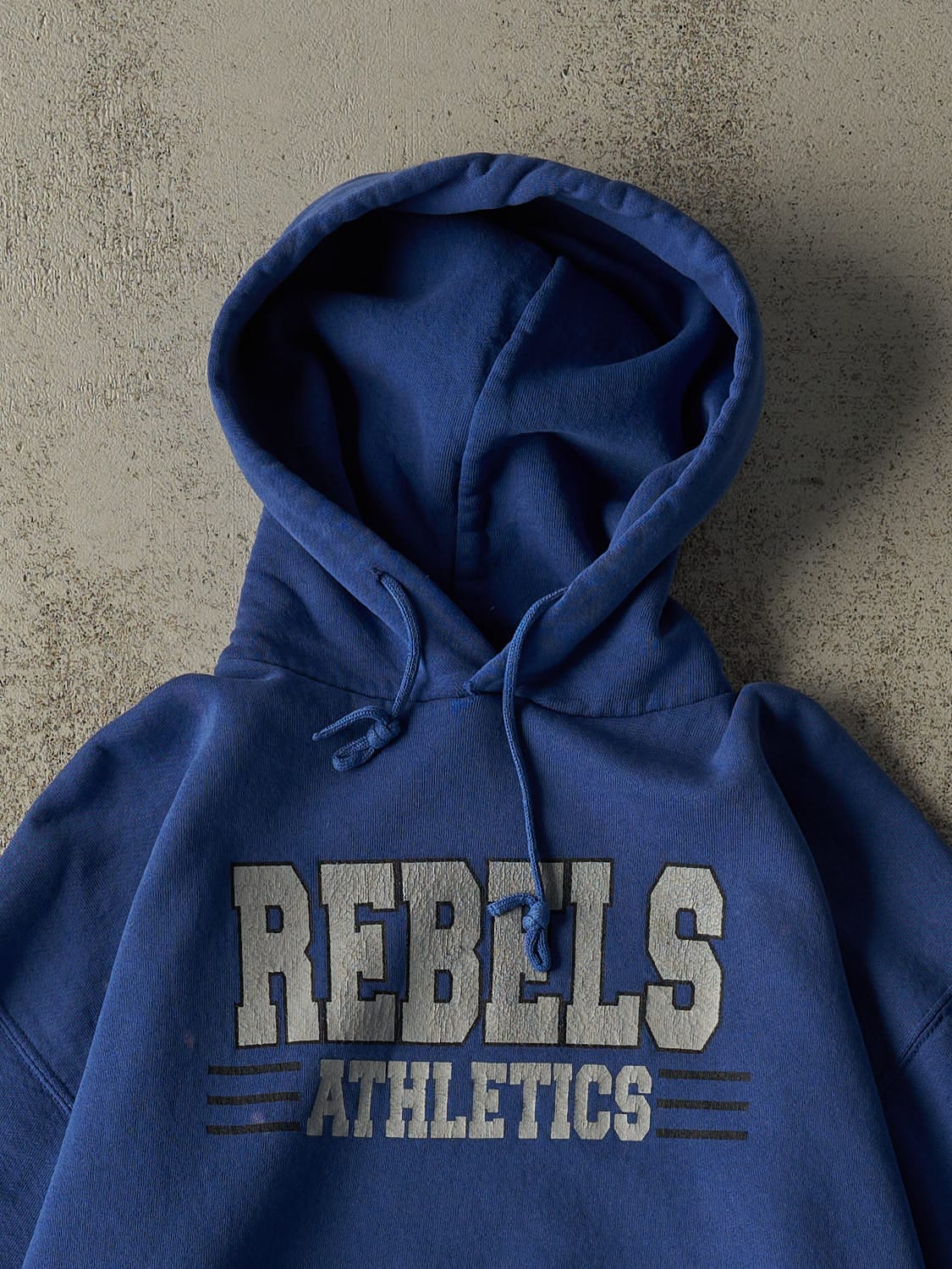 Vintage 90s Blue Russell Athletic Rebels Athletics Hoodie (M/L)