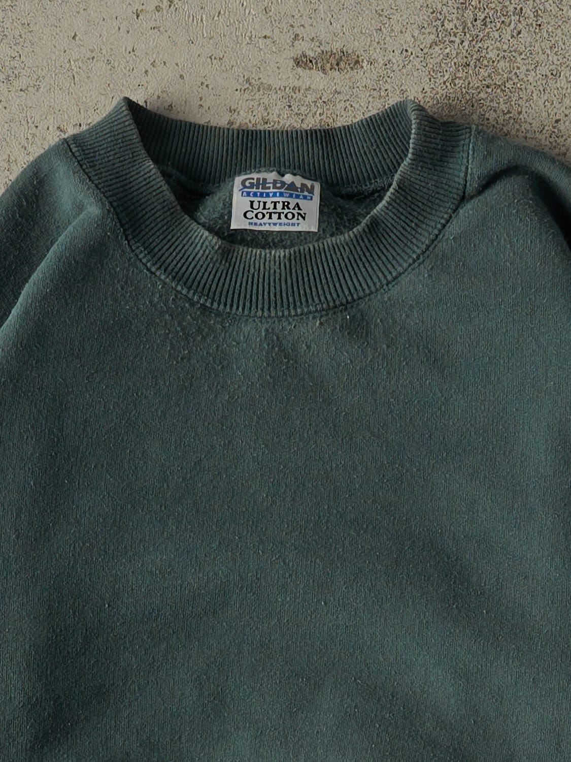 Vintage Y2K Green Blank Crewneck (S/M)