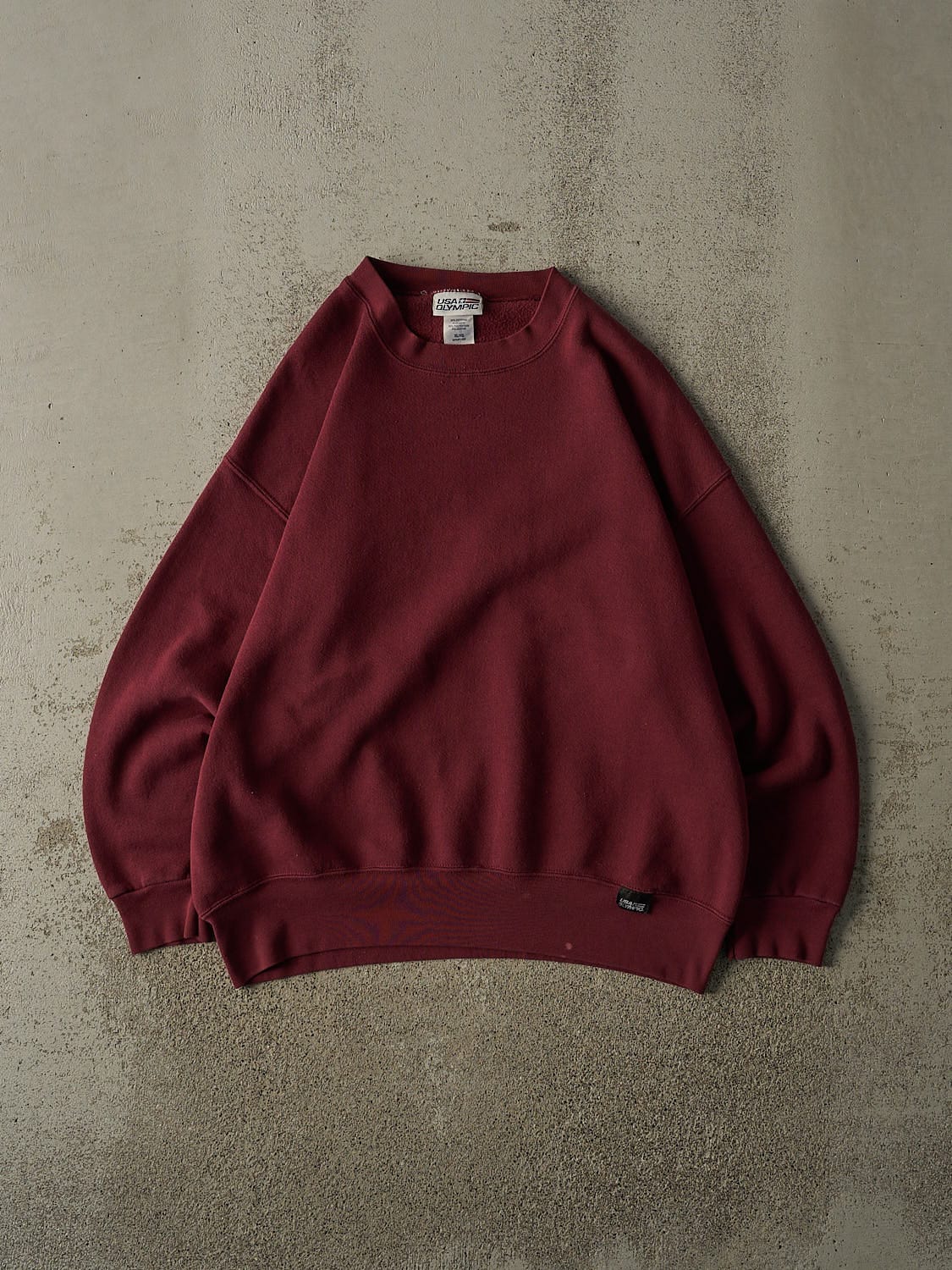 Vintage 90s Burgundy USA Olympic Blank Crewneck (XL/XXL)