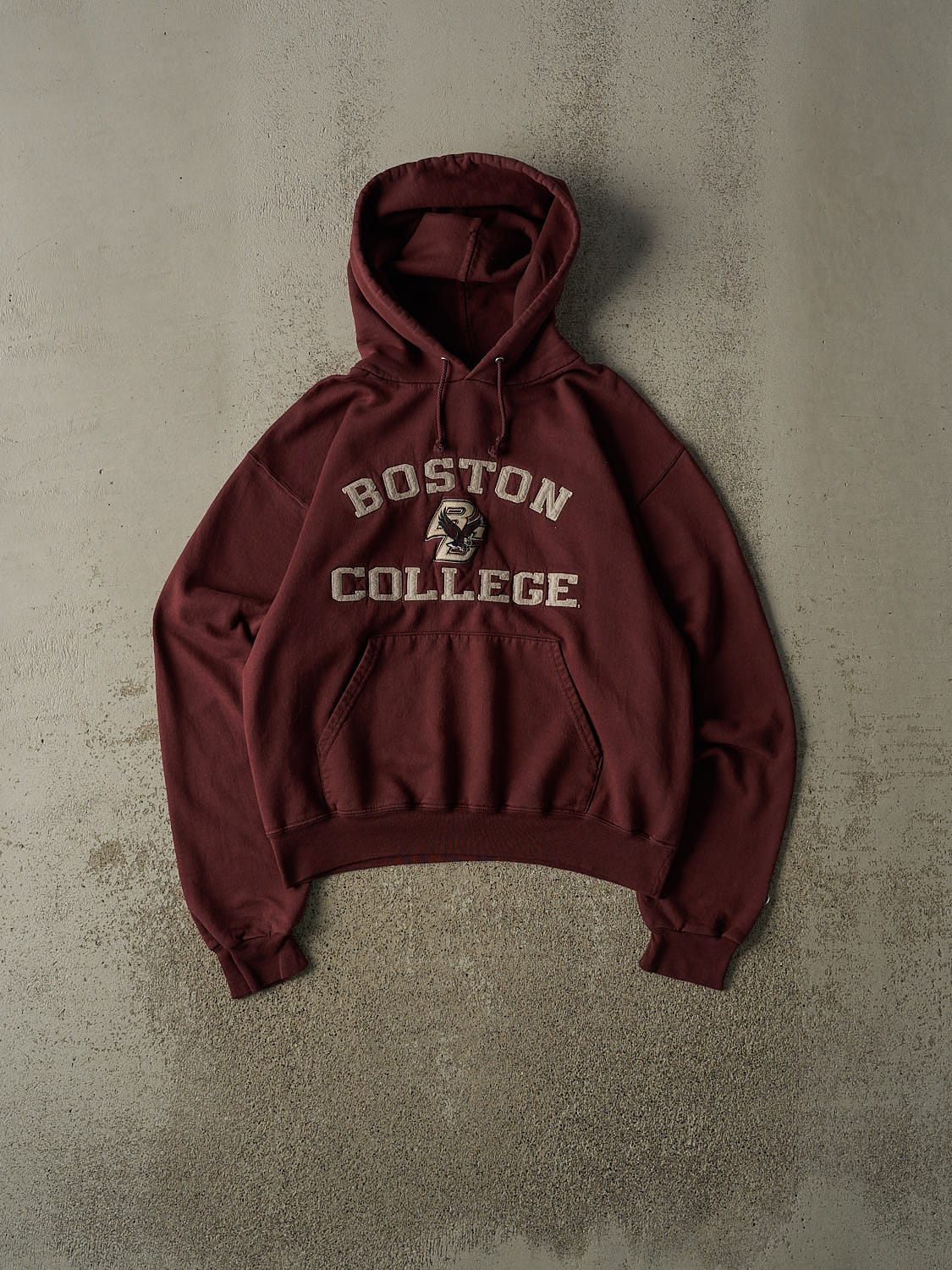 Vintage 90s Burgundy Boston College Champion Hoodie (XS/S)