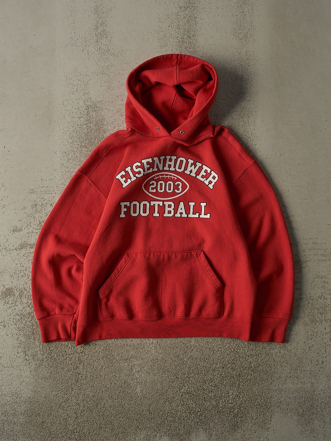 Vintage 03' Red Eisenhower Football Hoodie (L)