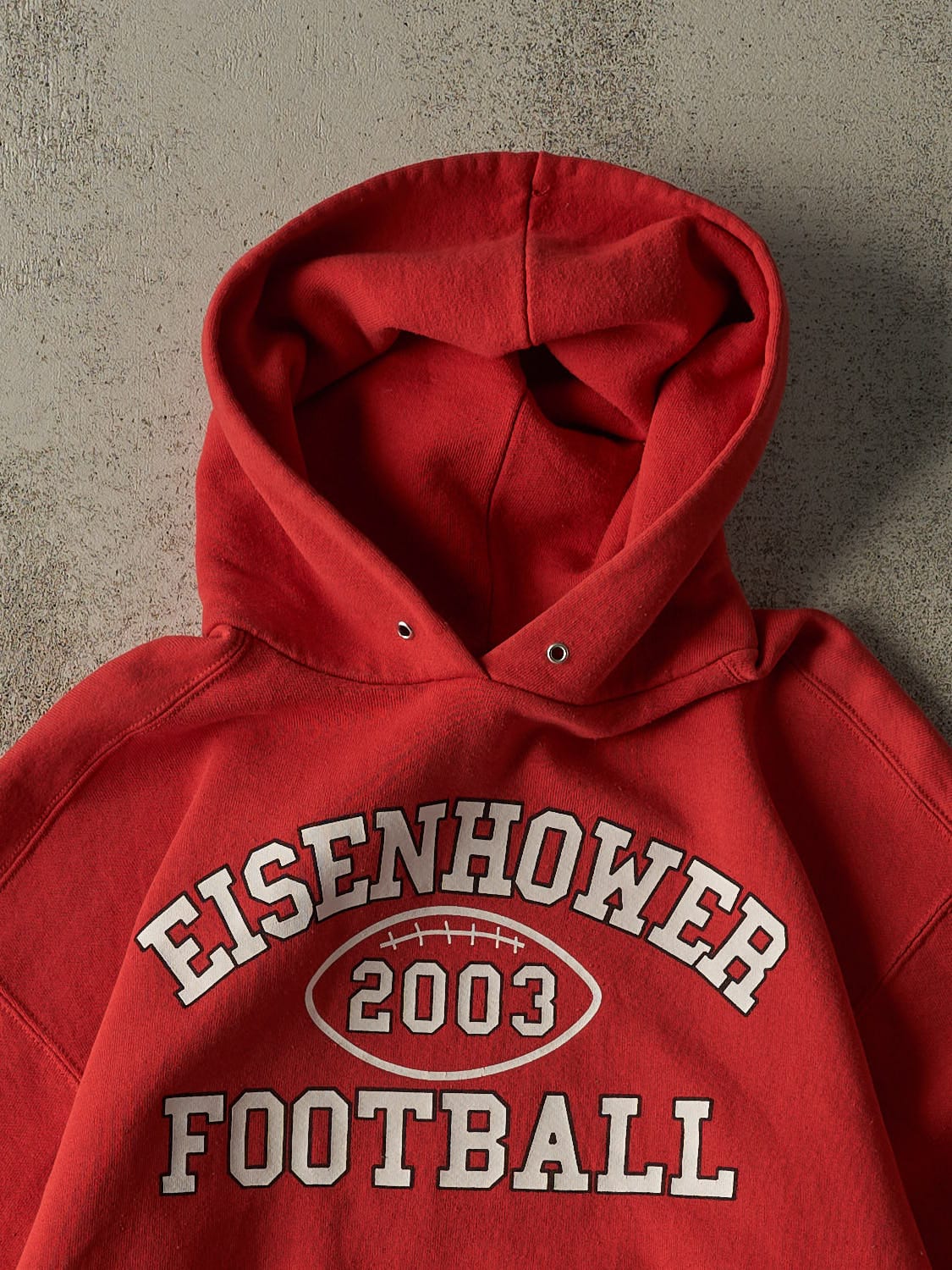 Vintage 03' Red Eisenhower Football Hoodie (L)
