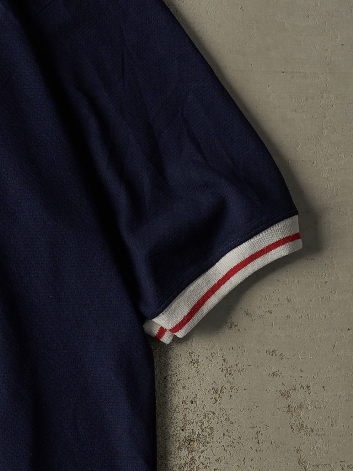 Vintage 90s Navy Blue Fila Quarter Zip Tee (XXL)