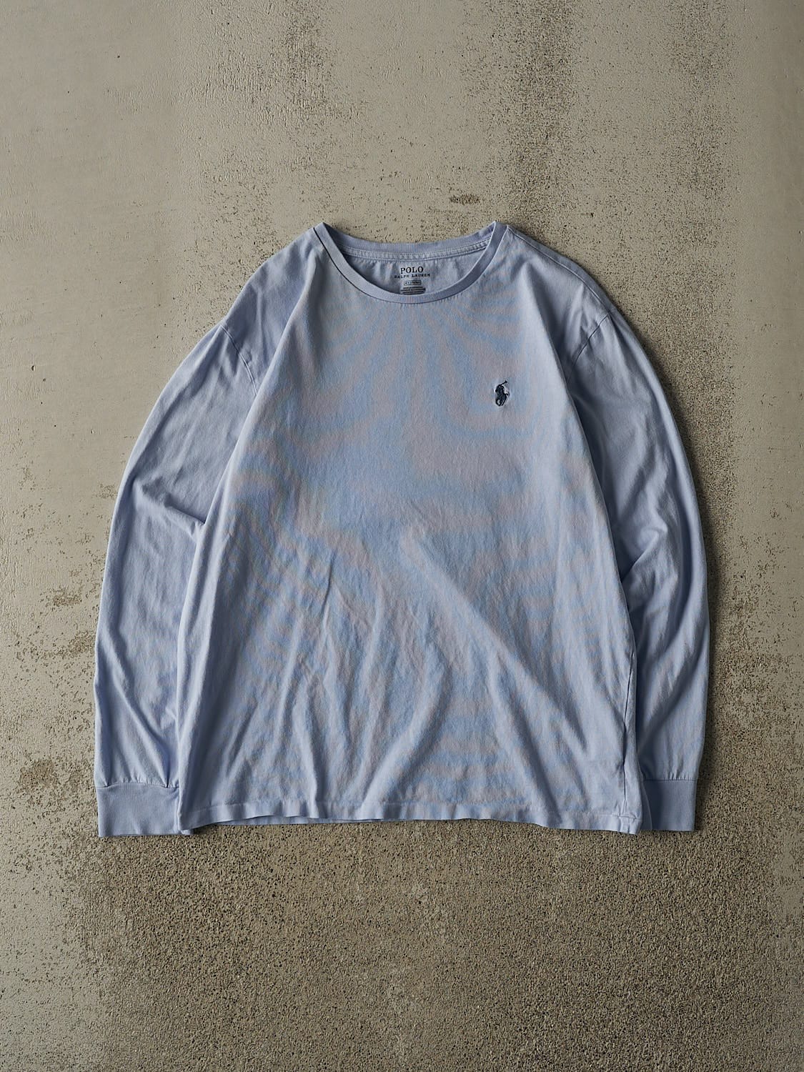 Vintage Y2K Blue Polo Embroidered Long Sleeve (S/M)