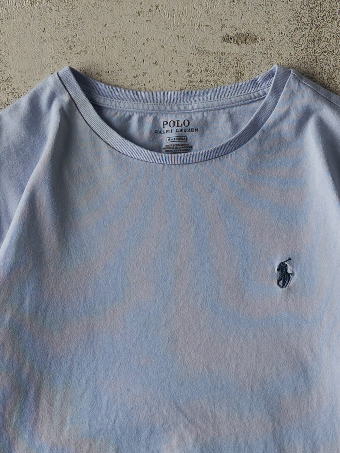 Vintage Y2K Blue Polo Embroidered Long Sleeve (S/M)