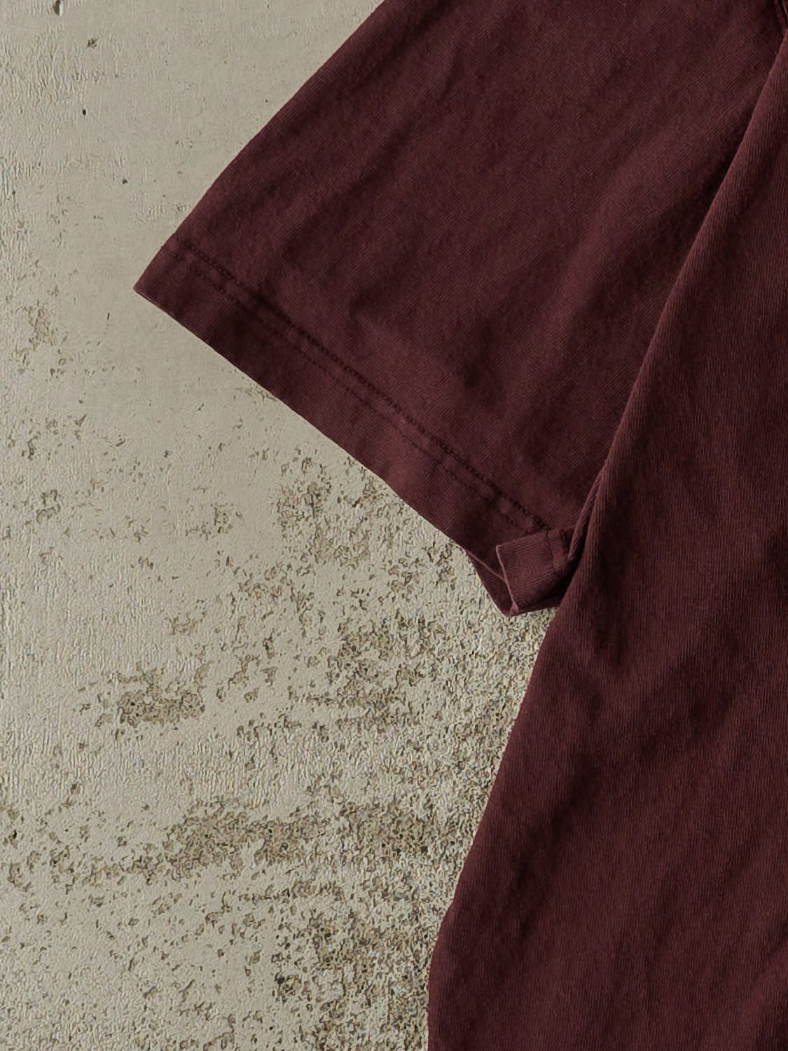 Vintage Y2K Burgundy Carhartt Pocket Tee (L/XL)