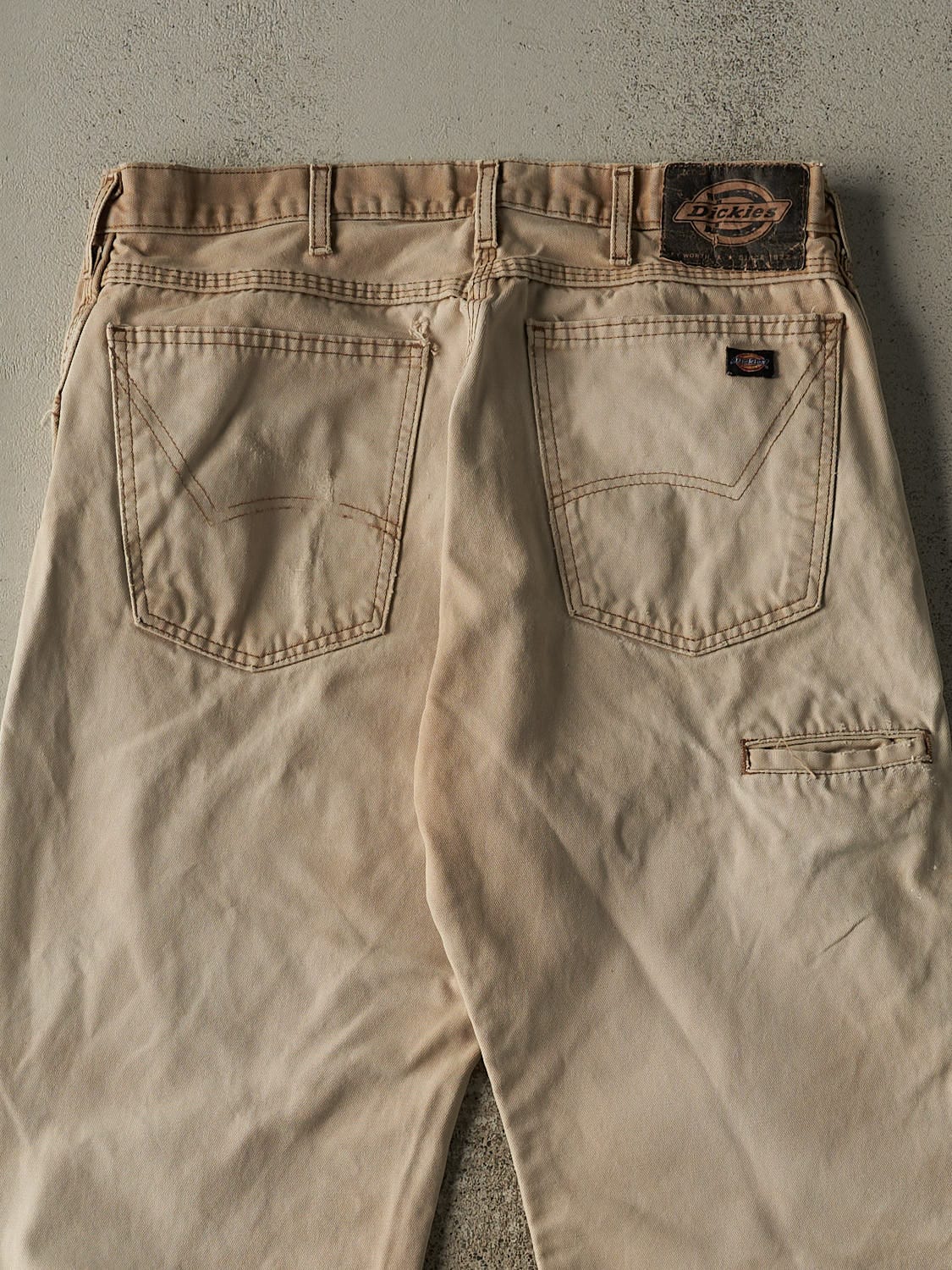Vintage 90s Beige Dickies Double Knee Work Pants (33x28)