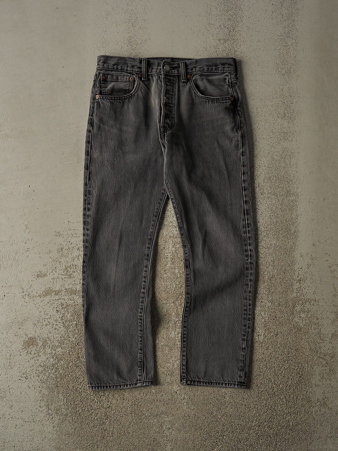 Vintage 90s Charcoal Grey Levi's 501 Denim Pants (30x26)