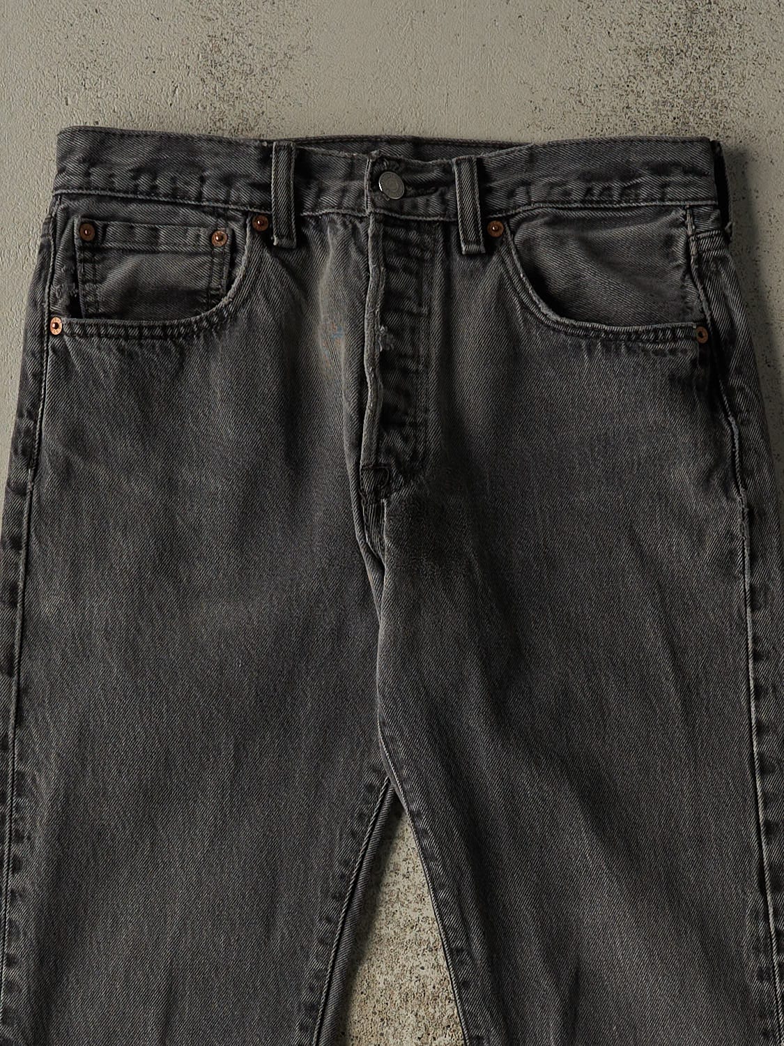 Vintage 90s Charcoal Grey Levi's 501 Denim Pants (30x26)