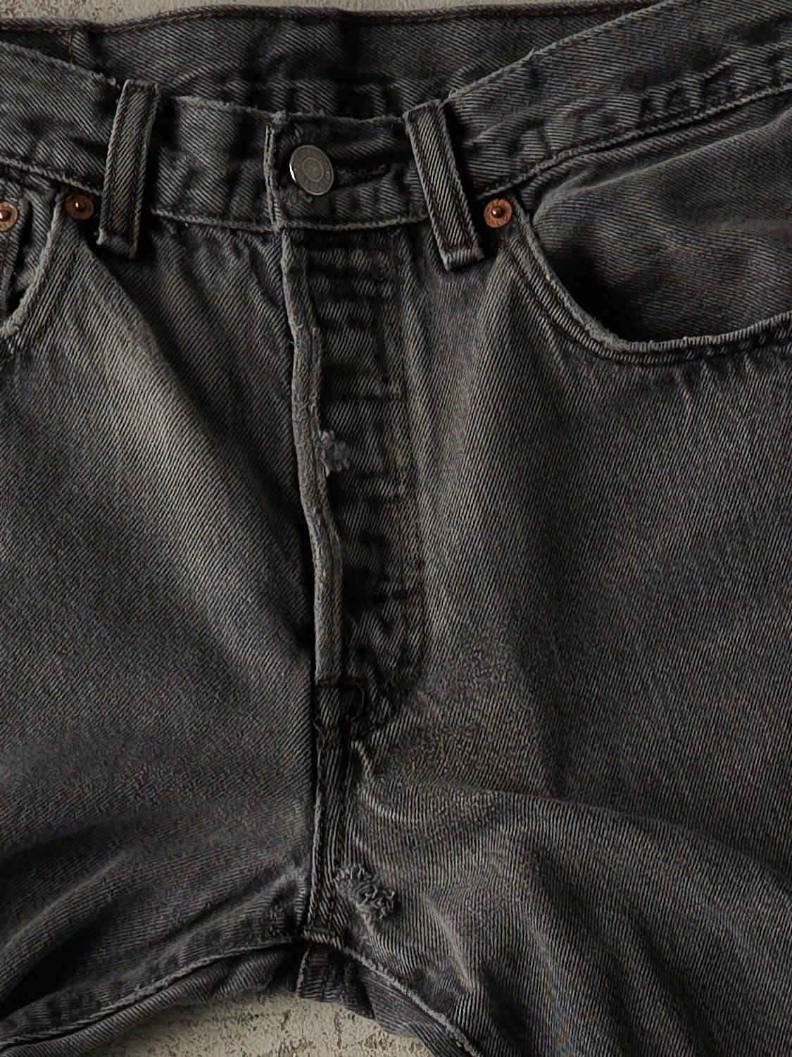 Vintage 90s Charcoal Grey Levi's 501 Denim Pants (30x26)