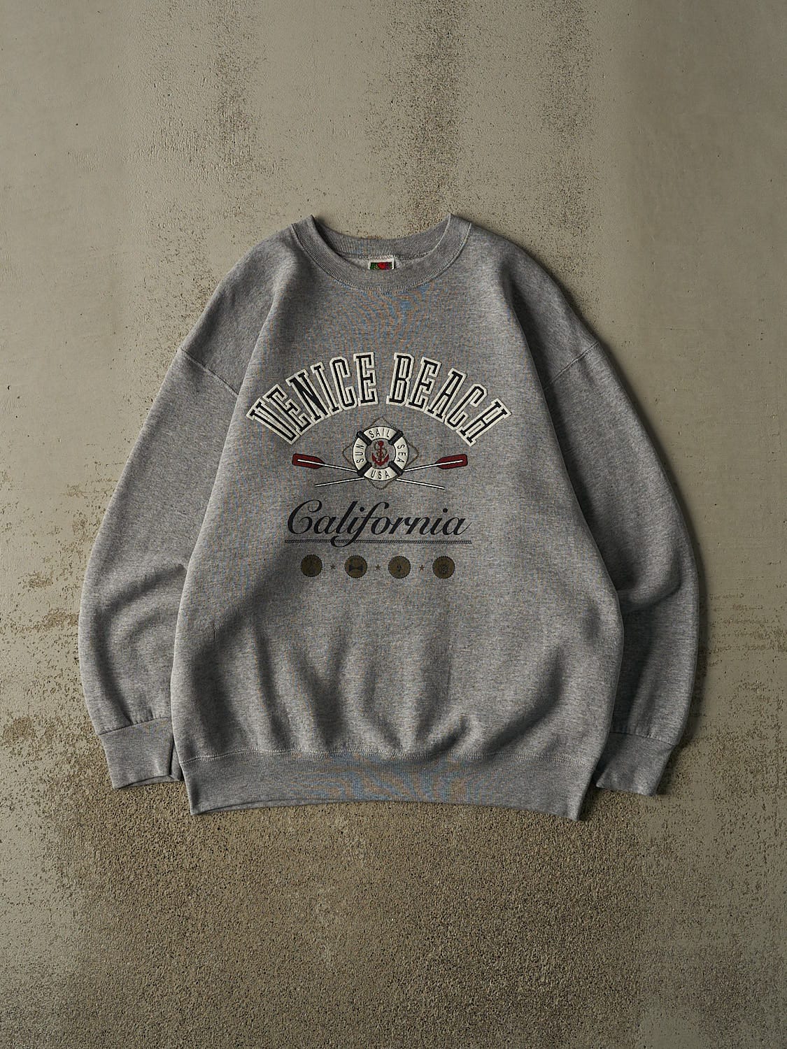 Vintage 90s Grey Venice Beach California Crewneck (XL/XXL)