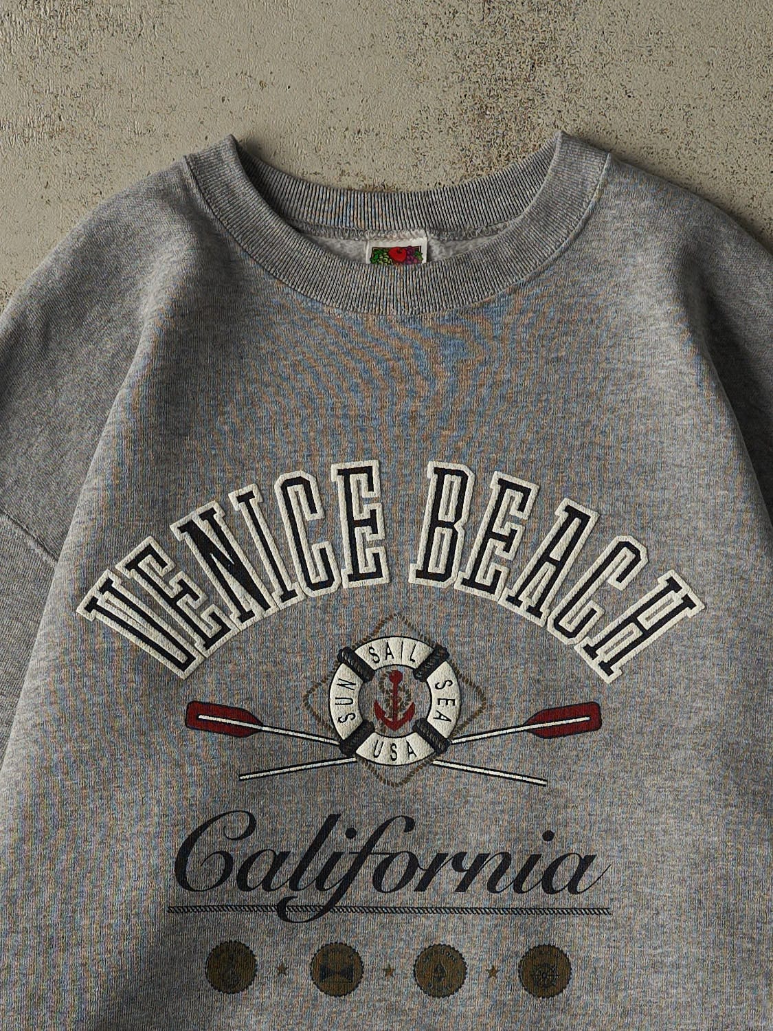 Vintage 90s Grey Venice Beach California Crewneck (XL/XXL)
