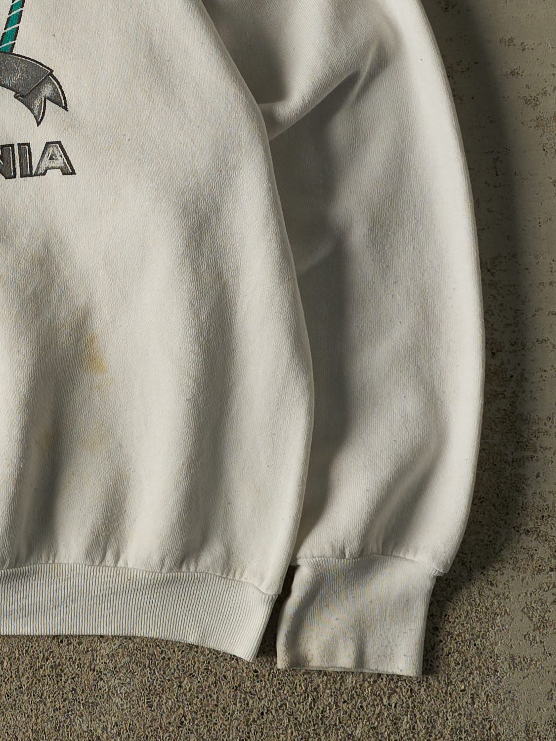 Vintage 80s RARE White Beverly Hills California Rodeo Drive Crewneck (M)