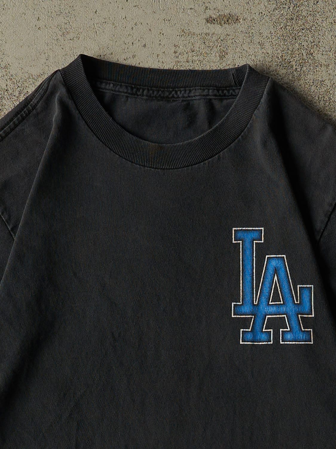 Vintage 90s Faded Black Los Angeles Dodgers Tee (XS/S)