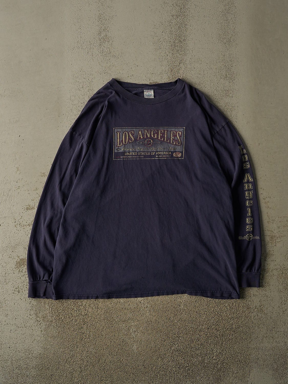 Vintage Y2K Navy Blue Los Angeles California Long Sleeve (XL)