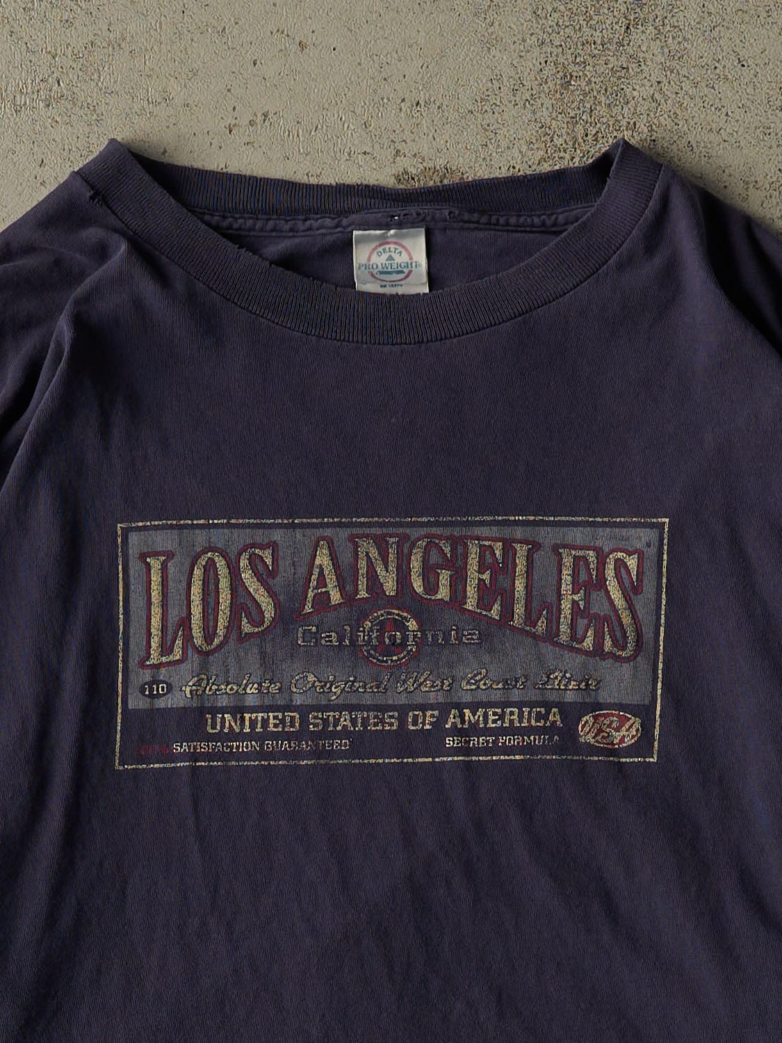 Vintage Y2K Navy Blue Los Angeles California Long Sleeve (XL)