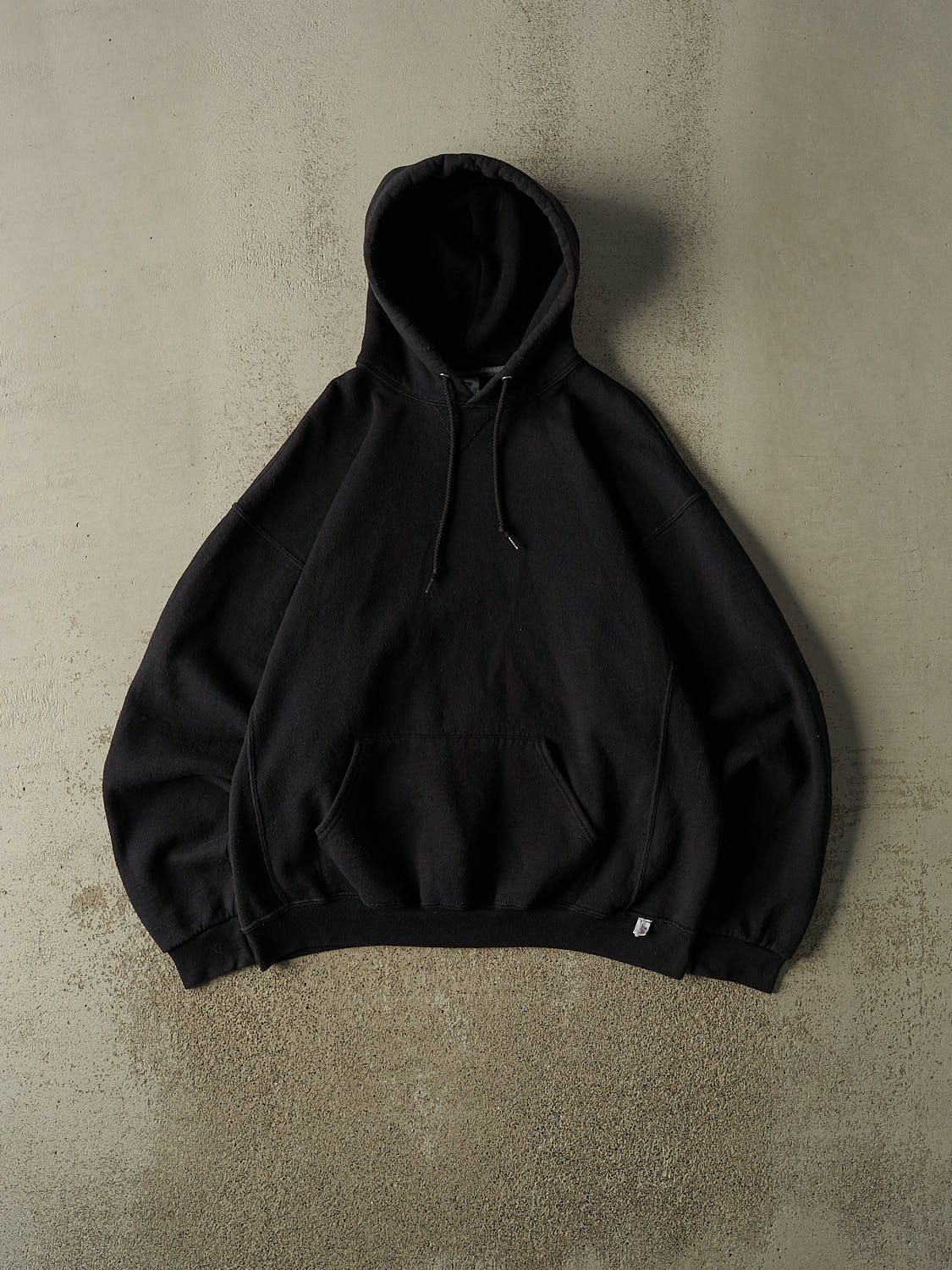 Vintage Y2K Black Russell Athletic Blank Hoodie (L/XL)