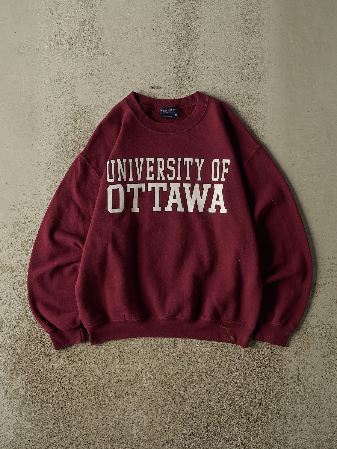 Vintage Y2K Burgundy University Of Ottawa Crewneck (S/M)