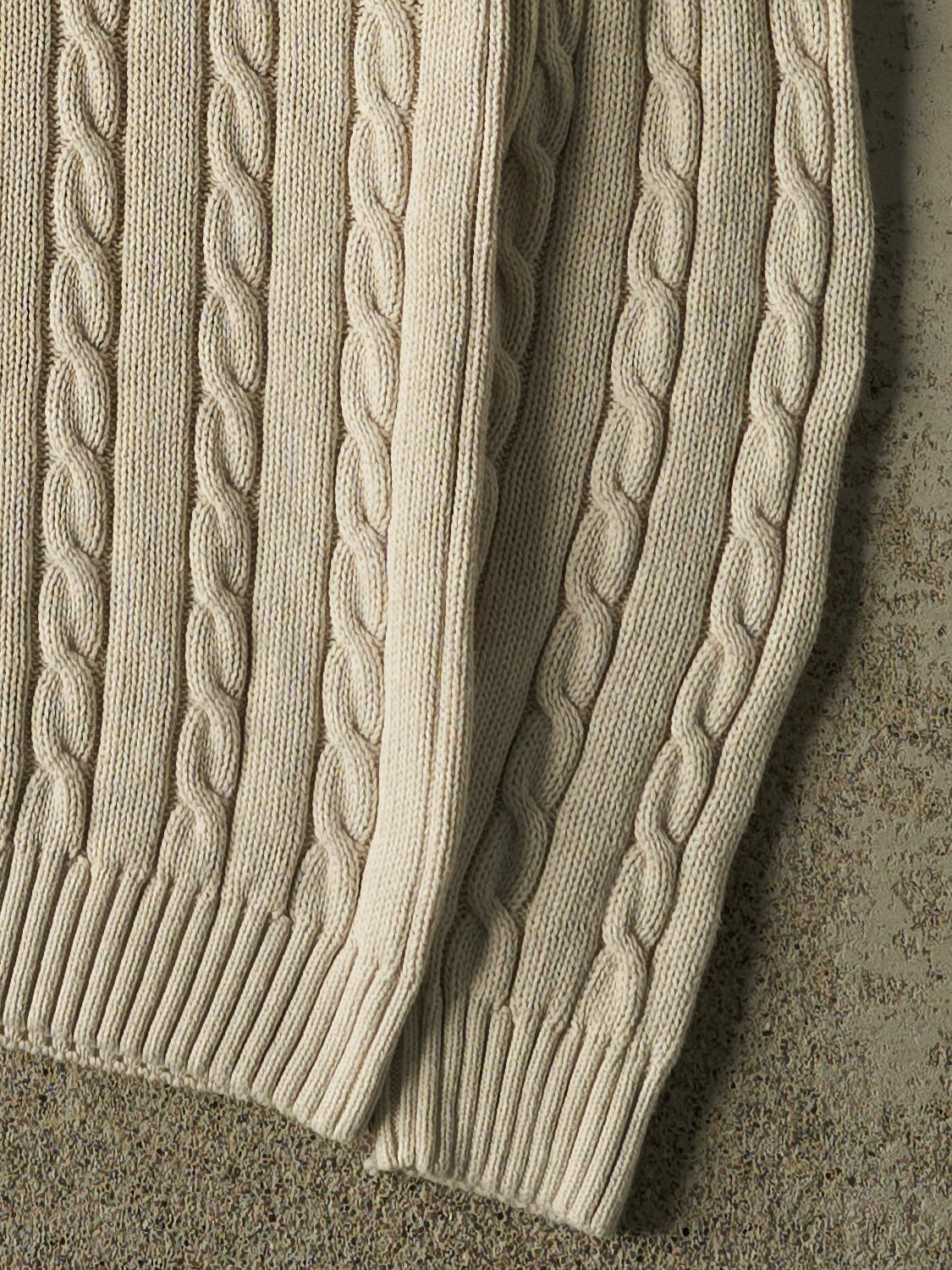 Vintage Y2K Beige Chaps Cable Knit Sweater (L/XL)