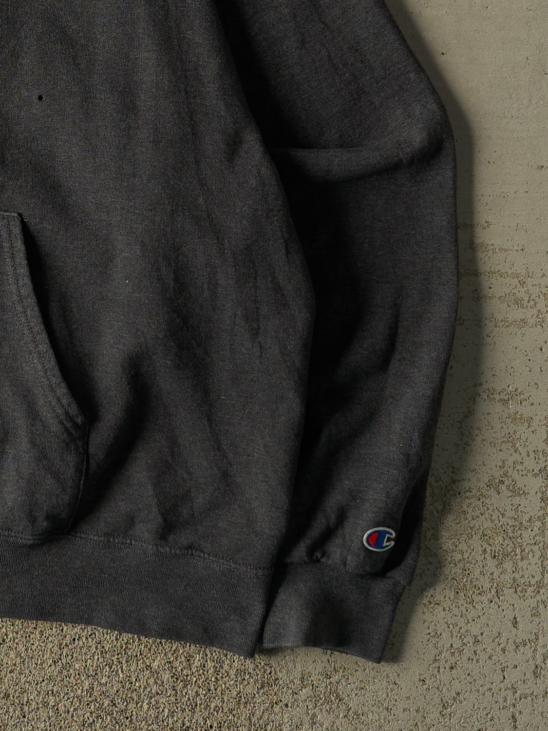 Vintage 90s Charcoal Grey Whittier Embroidered Hoodie (XL/XXL)