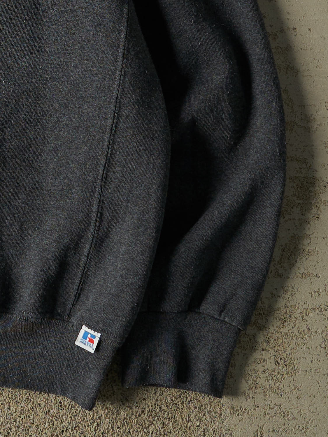 Vintage Y2K Charcoal Grey Russell Athletic Blank Crewneck (XL)