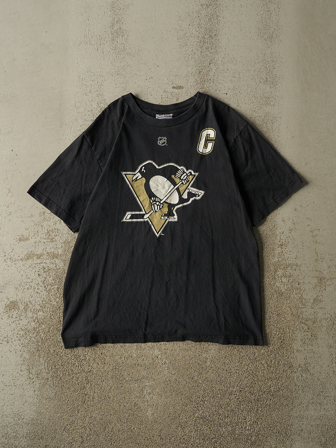 Vintage Y2K Black Pittsburgh Penguins #87 Crosby Tee (M/L)