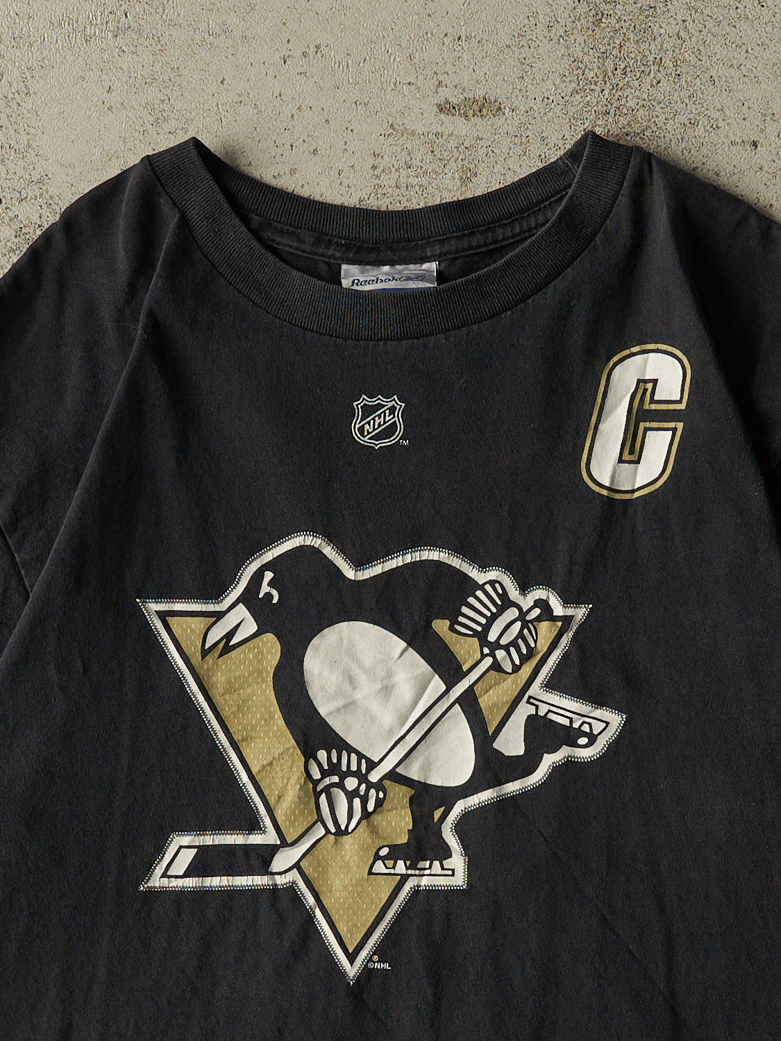 Vintage Y2K Black Pittsburgh Penguins #87 Crosby Tee (M/L)